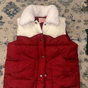 Levi's burgundy and Cream Vest